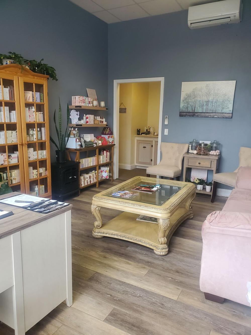 The lobby at Silver Lining Day Spa